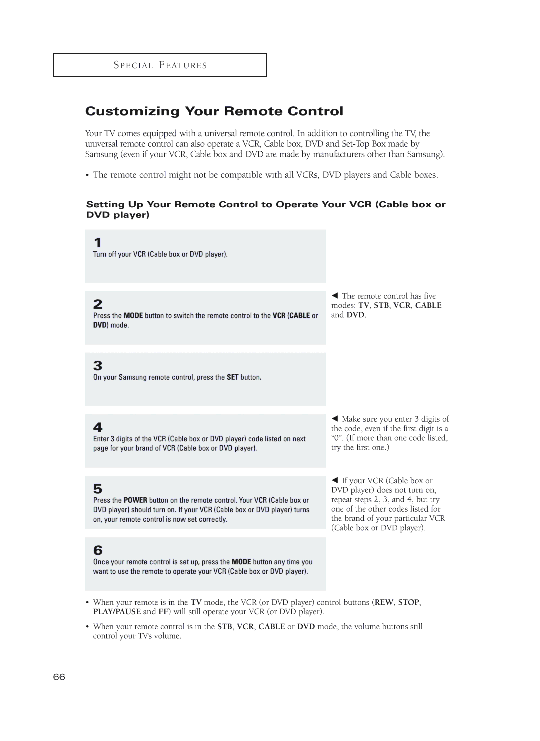 Samsung HC-P4252W, HC-P5252W, HC-P4752W manual Customizing Your Remote Control 