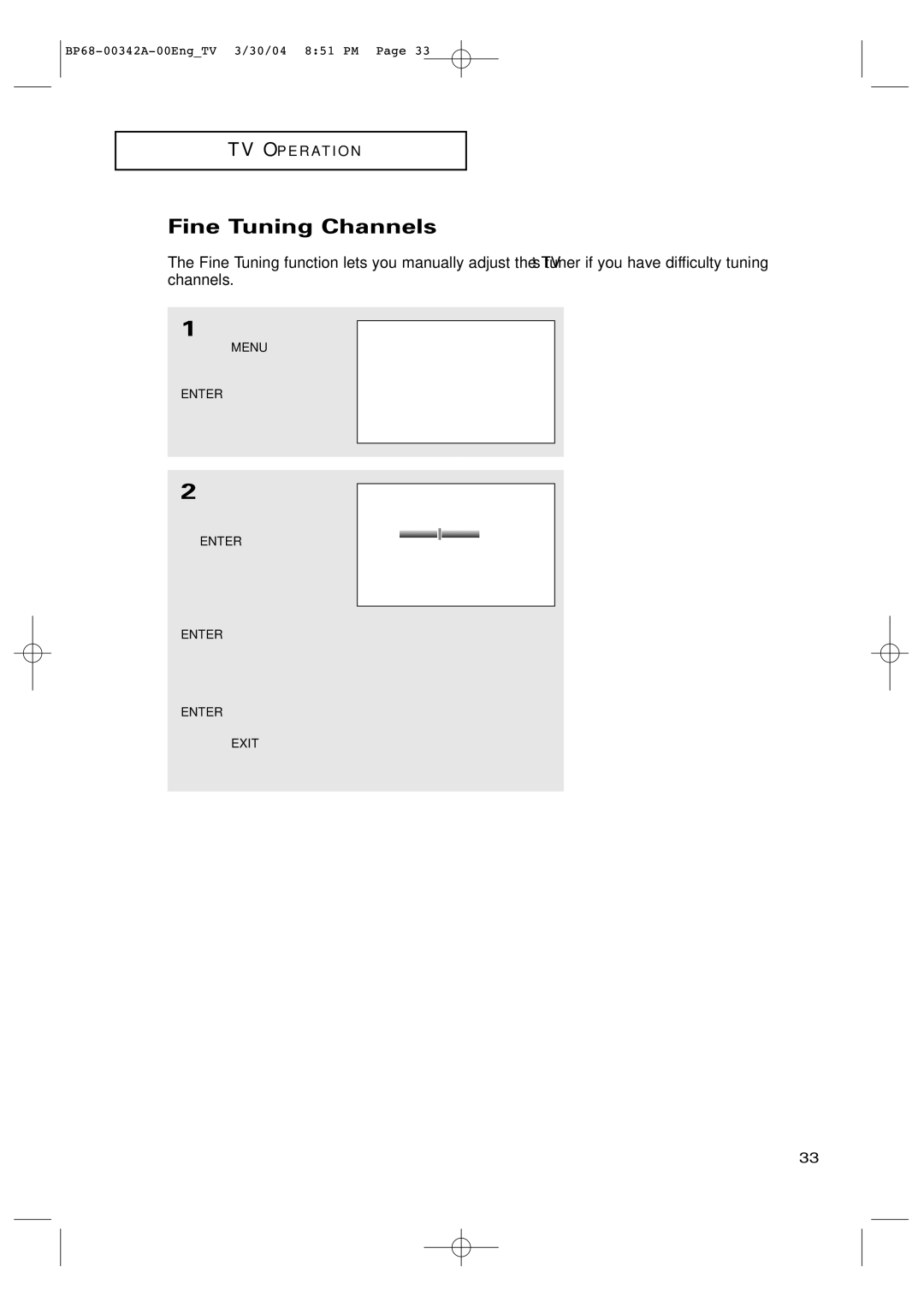 Samsung HC-P4363W manual Fine Tuning Channels 