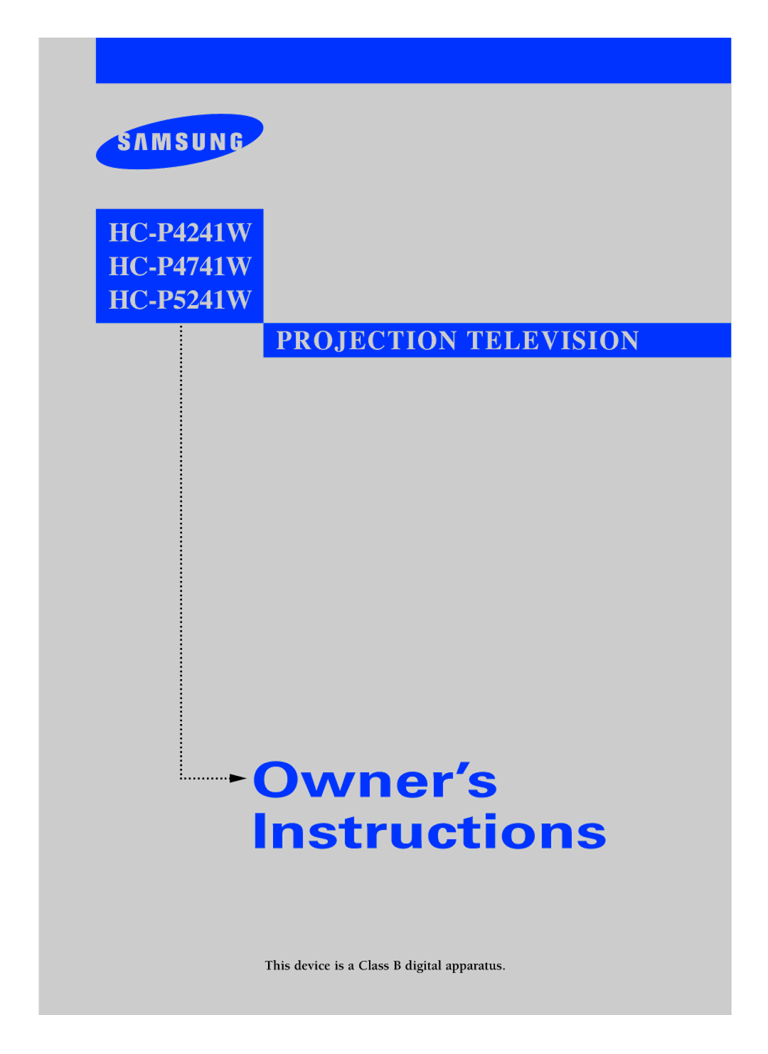 Samsung HC-P4741W, HC-P5241W manual Instructions 