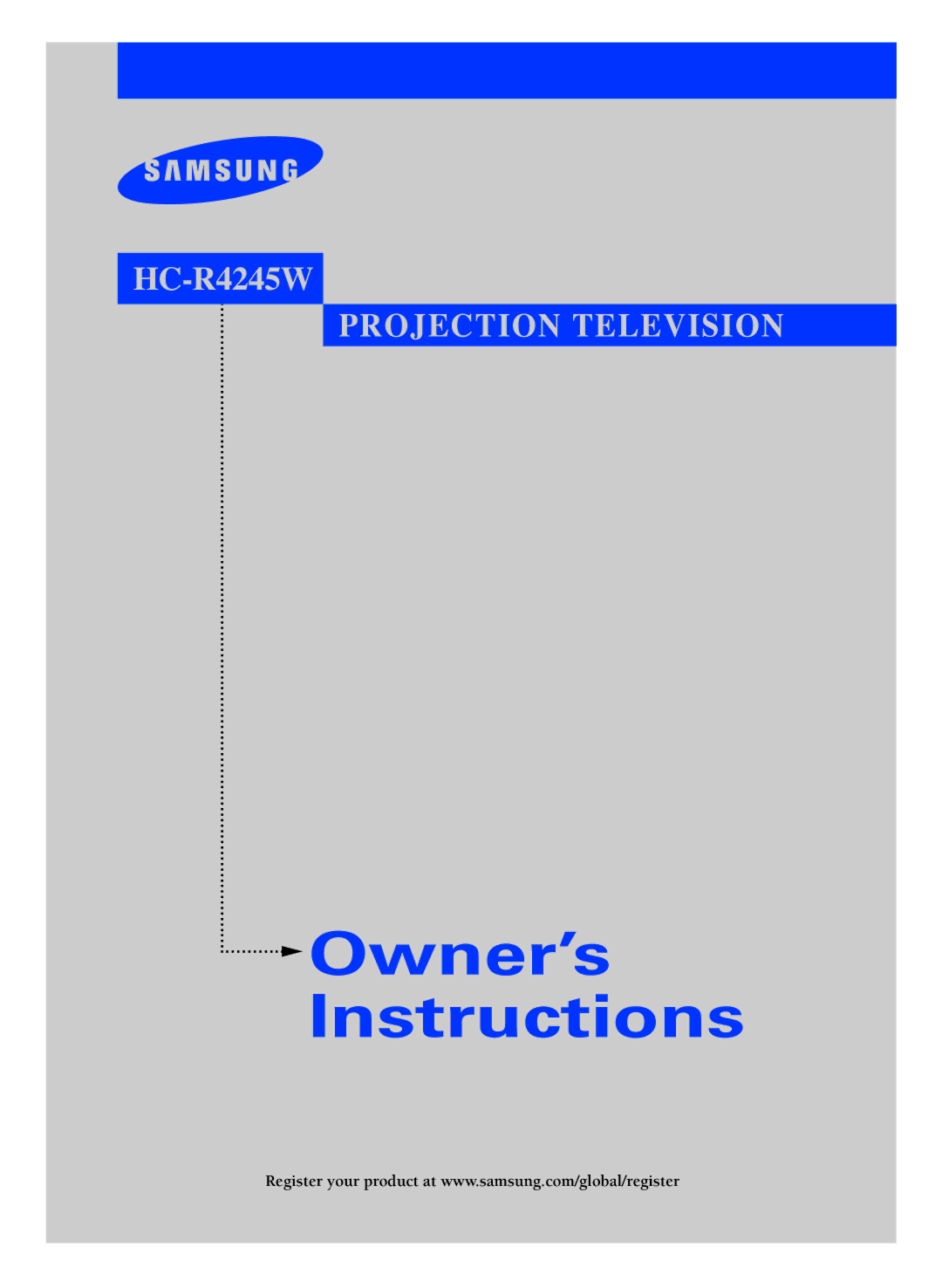 Samsung HC-R4245W manual Instructions 