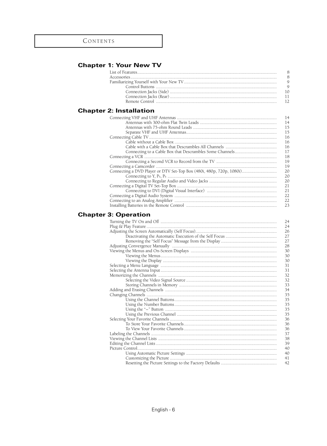 Samsung HC-R5245W, HC-R4355W, HC-R4755W, HC-R4745W manual Your New TV 