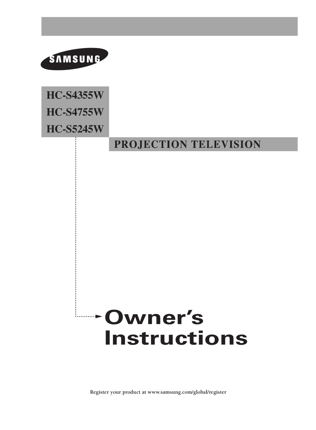 Samsung HC-S4755W manual Instructions 