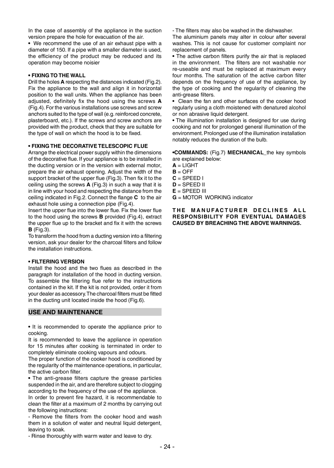 Samsung HDC6190BX/XEF, HC9190BX/XEF manual USE and Maintenance 