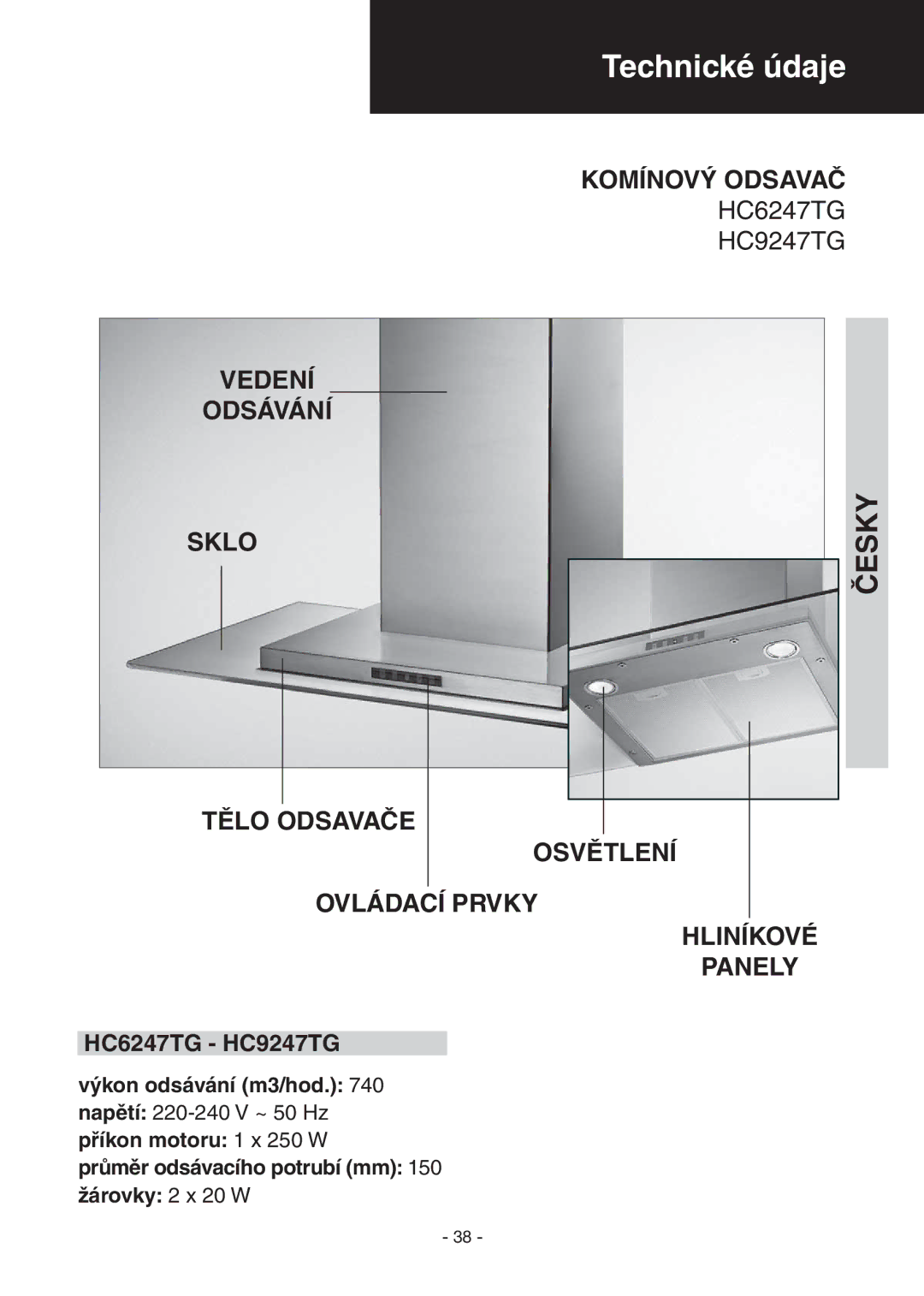 Samsung HC9247TG/XEH manual Technické údaje 