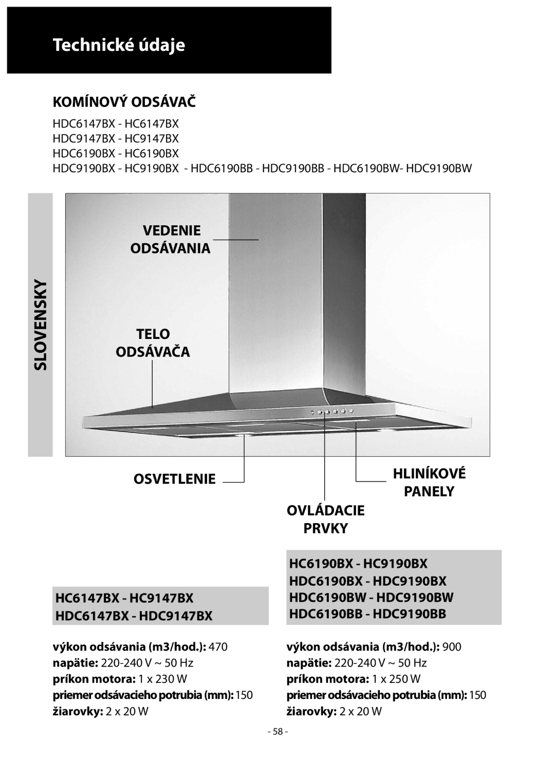 Samsung HC9347BG/XEU manual Vedenie Odsávania Telo Odsávača, Prvky 