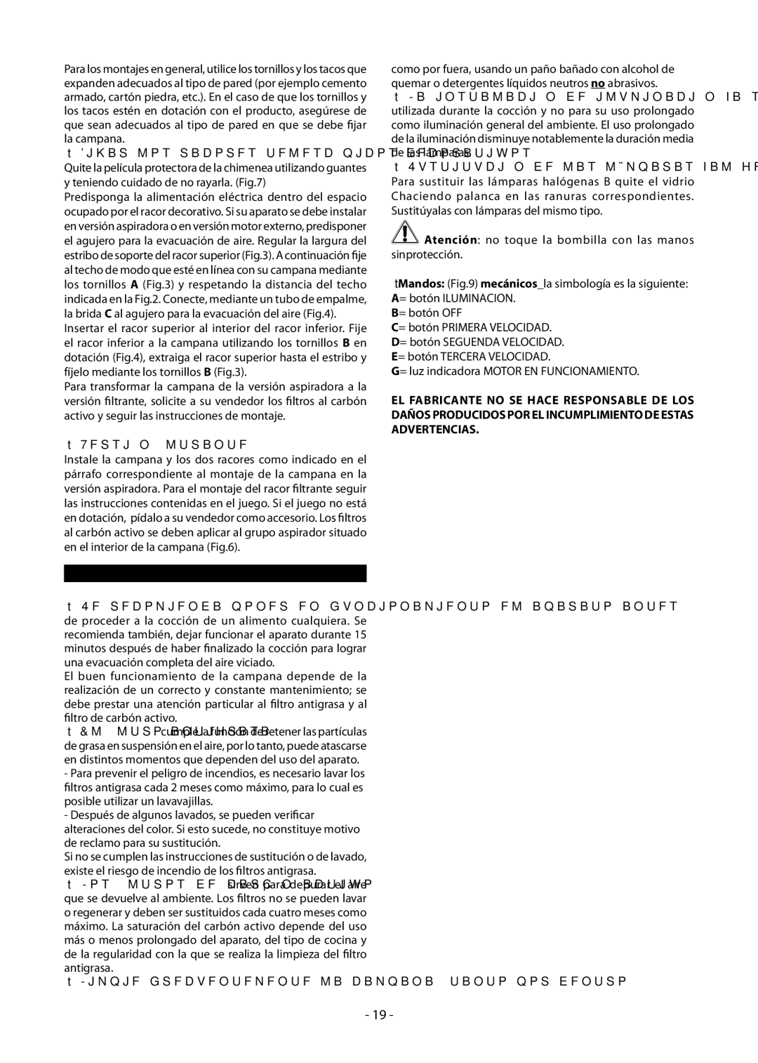 Samsung HDC9147BX/XSA manual USO Y Mantenimiento, Fijar los racores telescópicos decorativos, Versión filtrante 