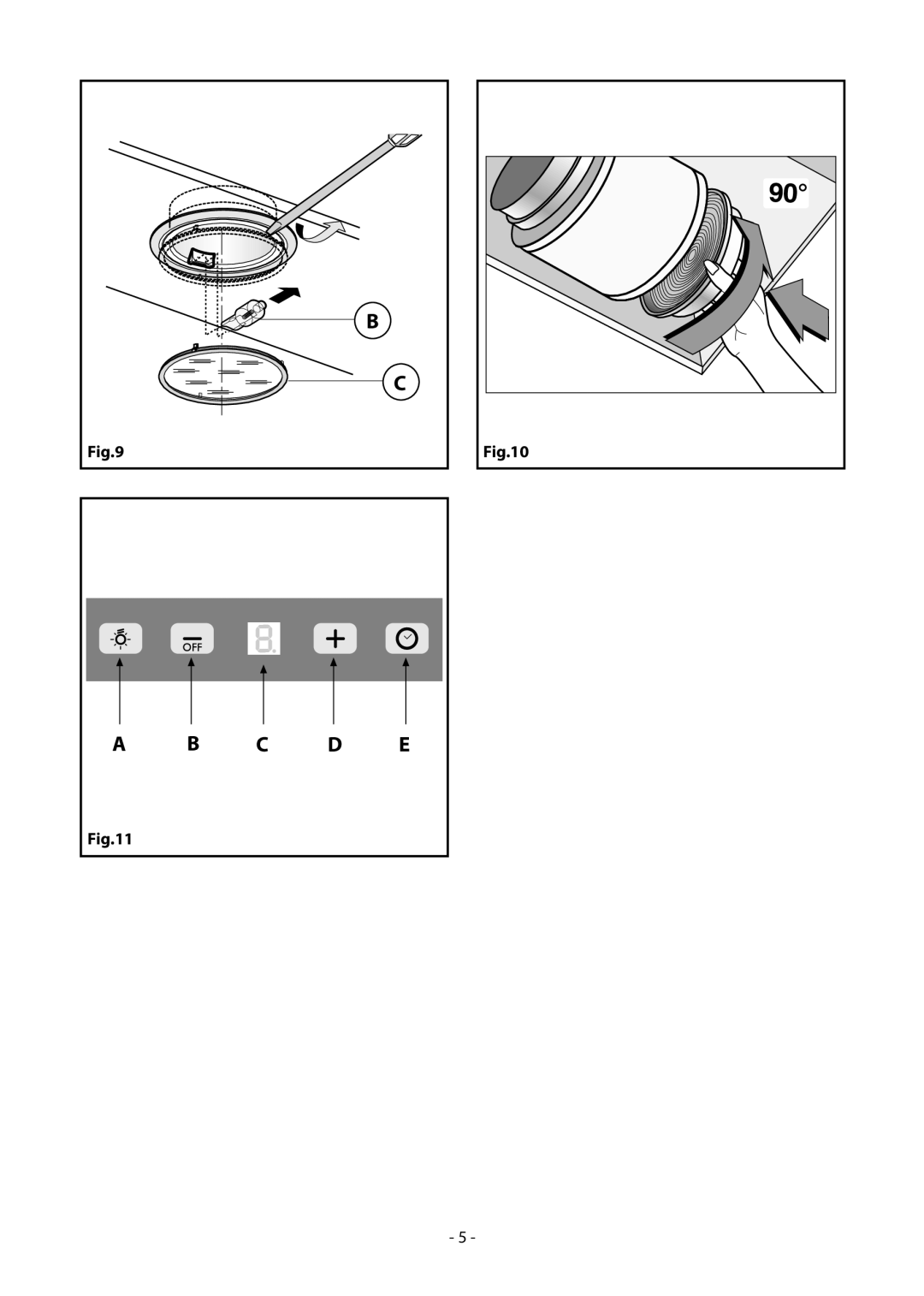 Samsung HDC6475TG/XEE, HDC9475TG/XEO, HDC6475TG/XEO, HCO9475TG/XEF, HDC9475TG/XEF, HCO6475TG/XEF manual C D E 