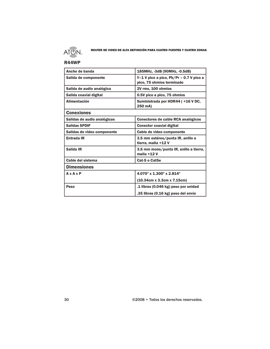 Samsung HDR44 manual R44WP 