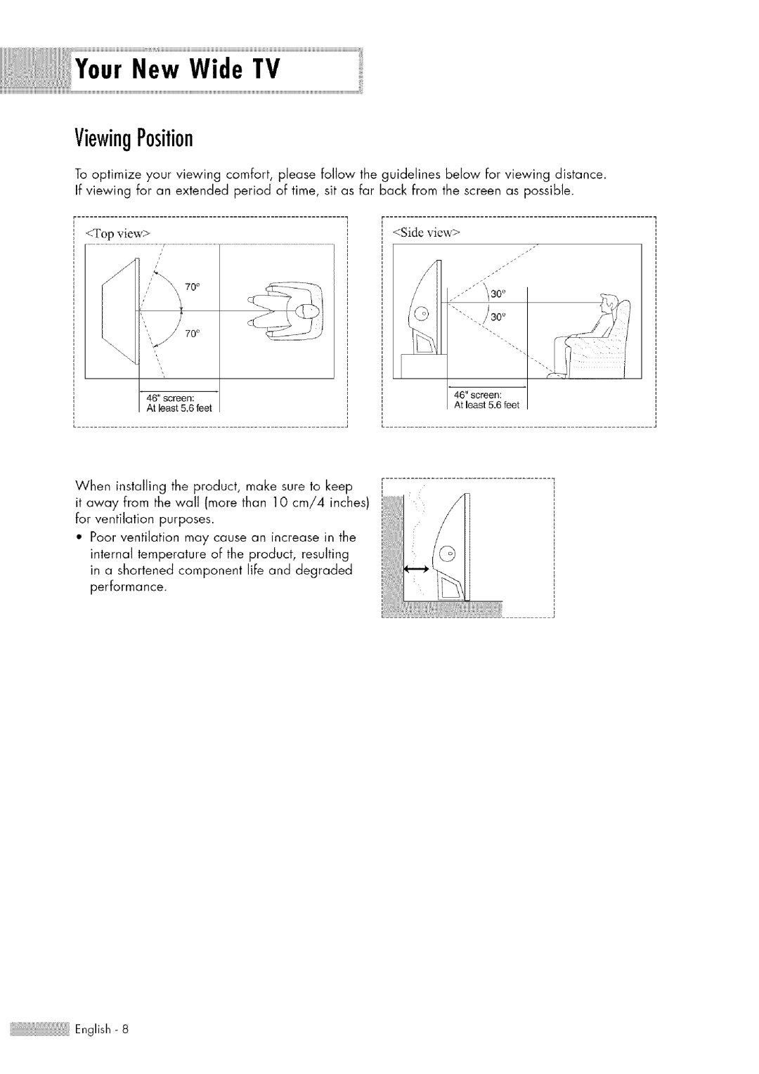 Samsung HL-$4676S manual New Wide TV 