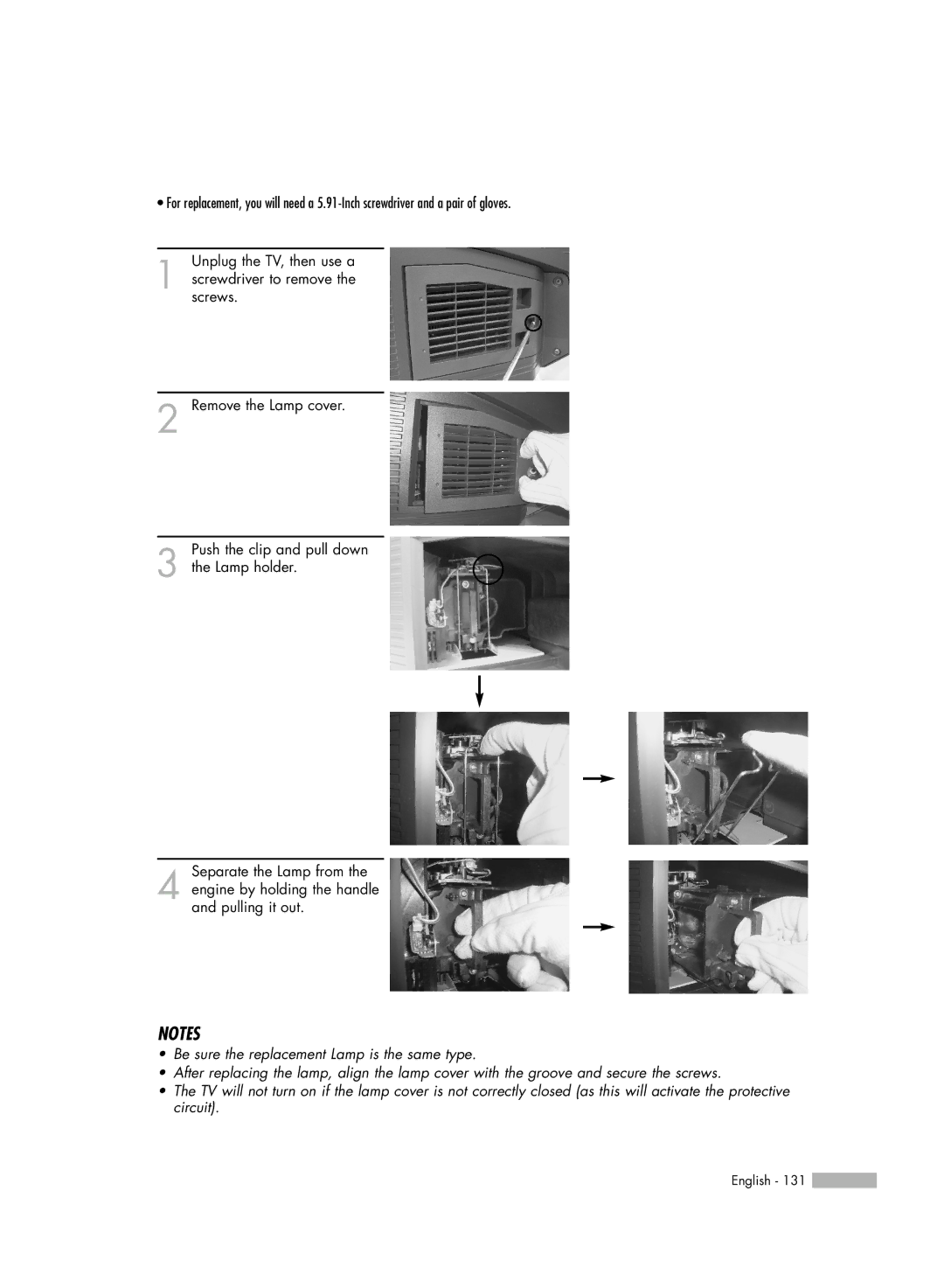 Samsung HL-54676S manual English 