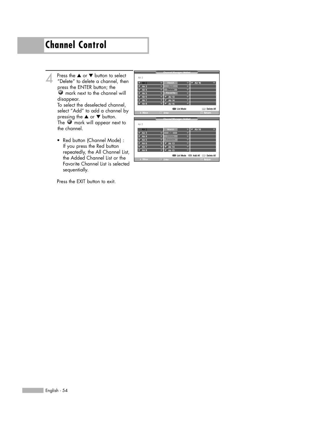 Samsung HL-54676S manual Press the or button to select 