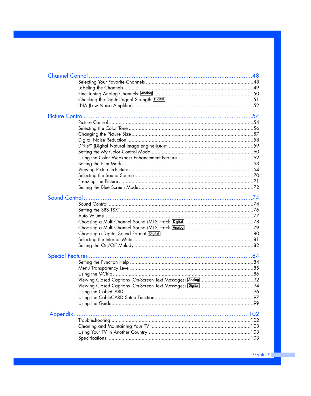 Samsung HL-R5677W, HL-R4677W instruction manual Channel Control 