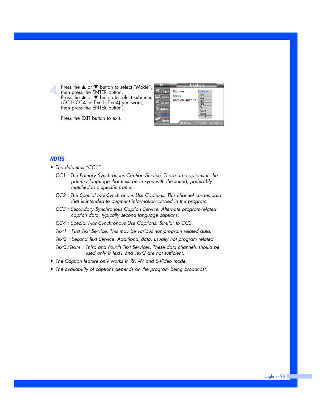 Samsung HL-R5687W, HL-R5087W instruction manual Default 