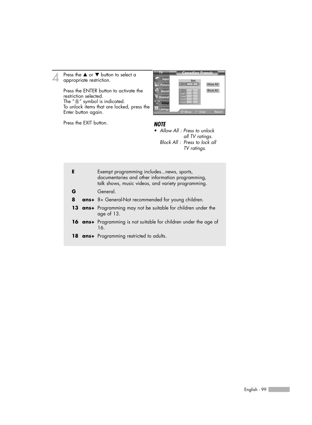 Samsung HL-R5688W manual Press the … or † button to select a 