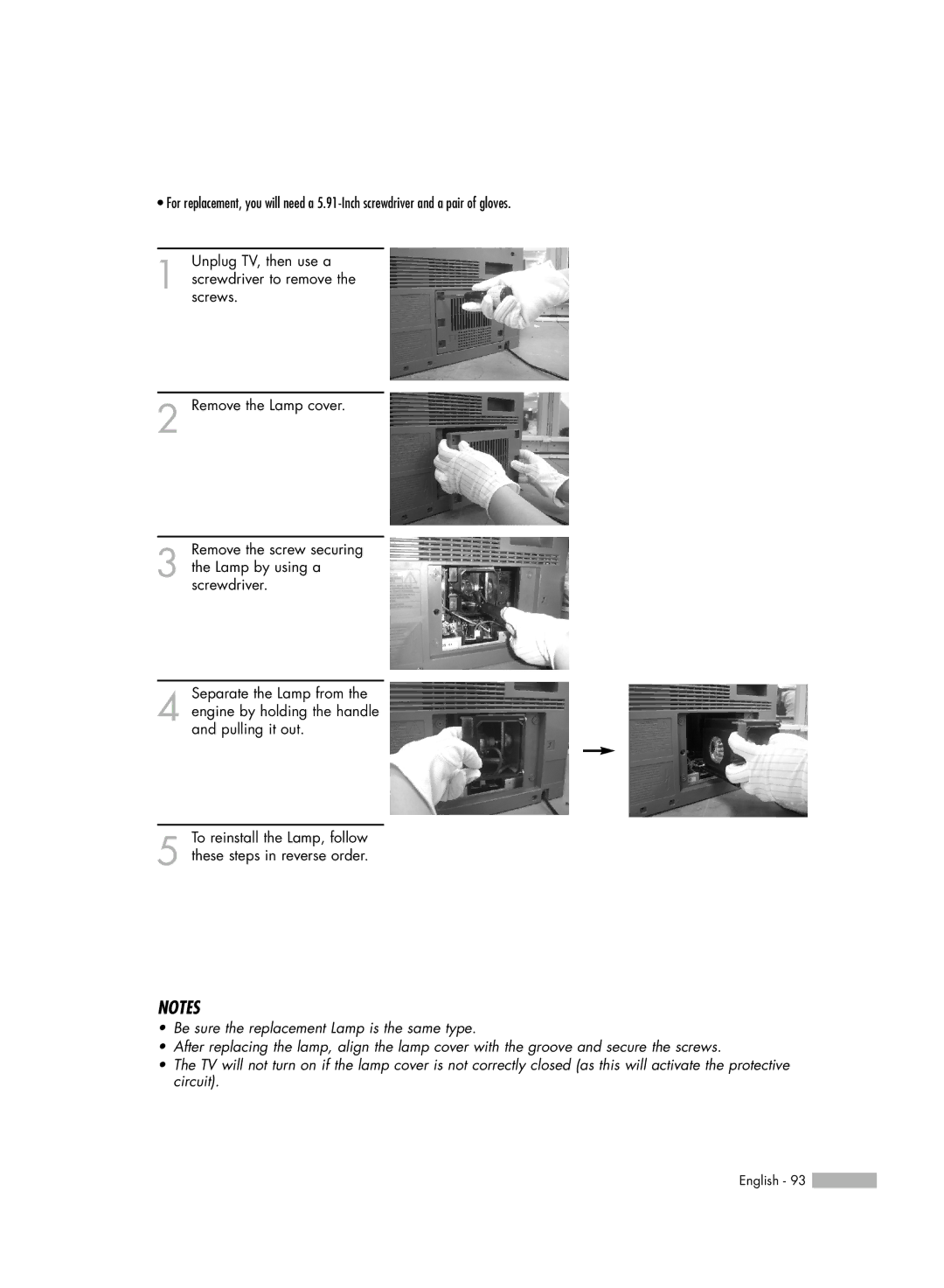 Samsung HL-R5656W, HL-R6156W, HL-R5056W, HL-R4656W manual English 