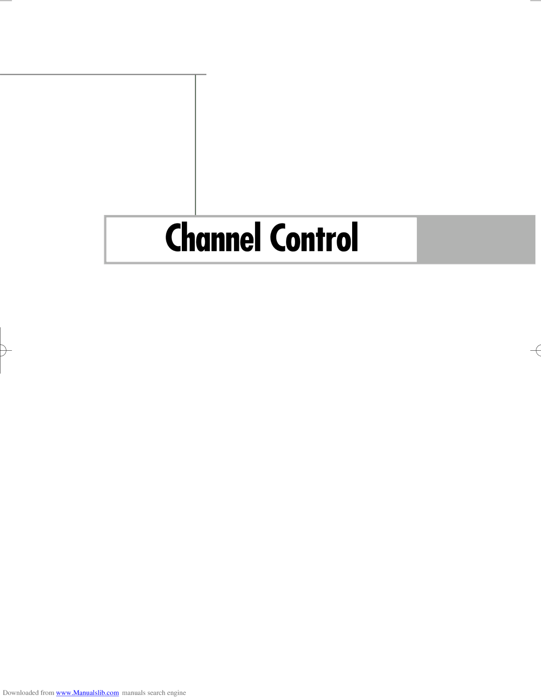 Samsung HL-R5056W, HL-R6156W, HL-R5656W manual Channel Control 