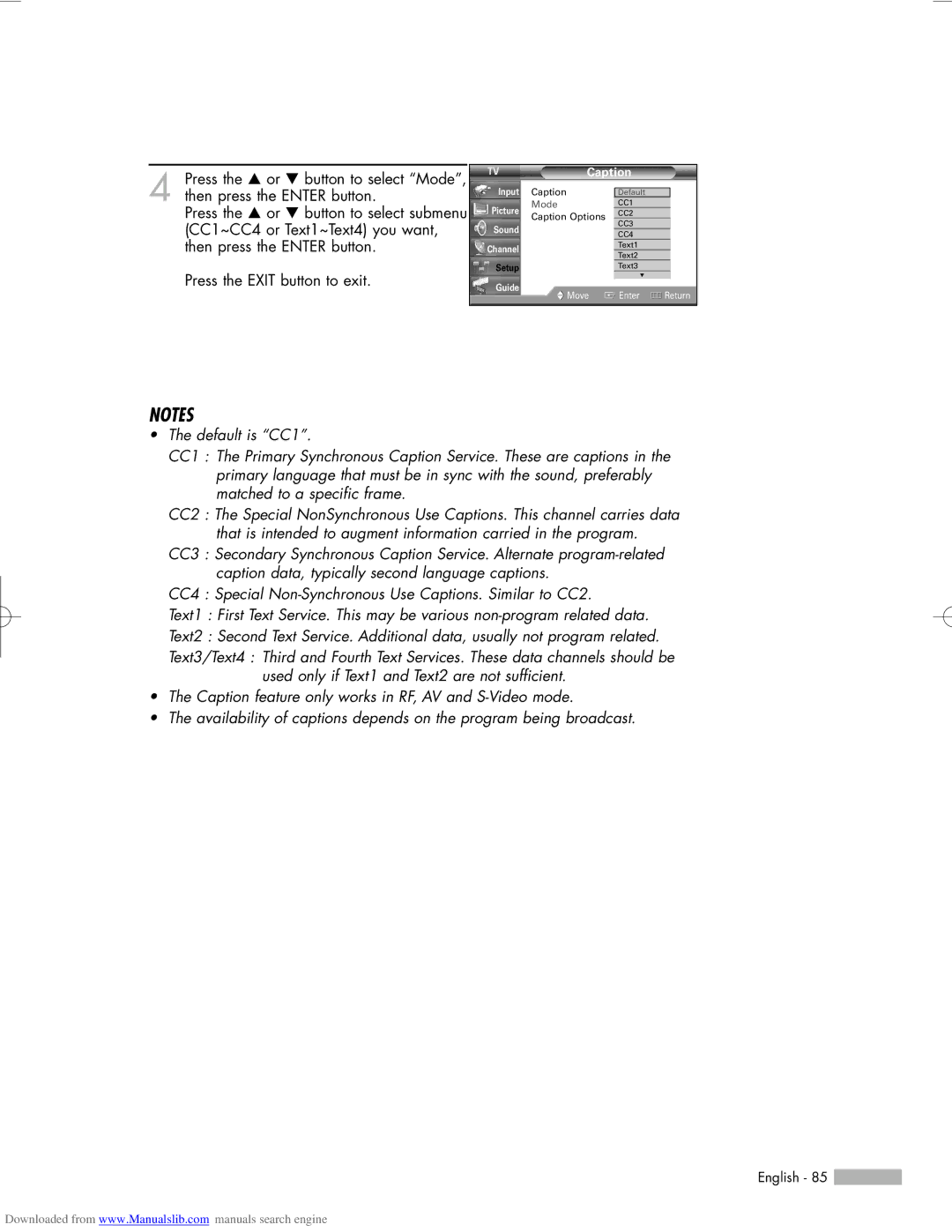 Samsung HL-R5656W, HL-R6156W, HL-R5056W manual Mode Default 