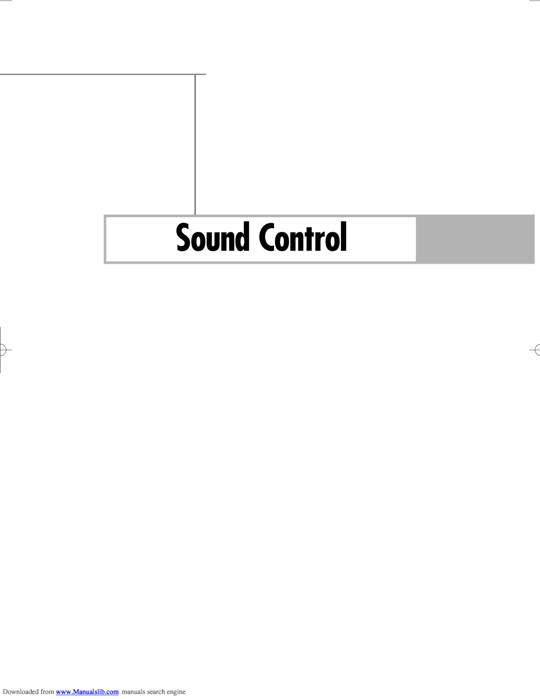 Samsung HL-R5656W, HL-R6156W, HL-R5056W manual Sound Control 