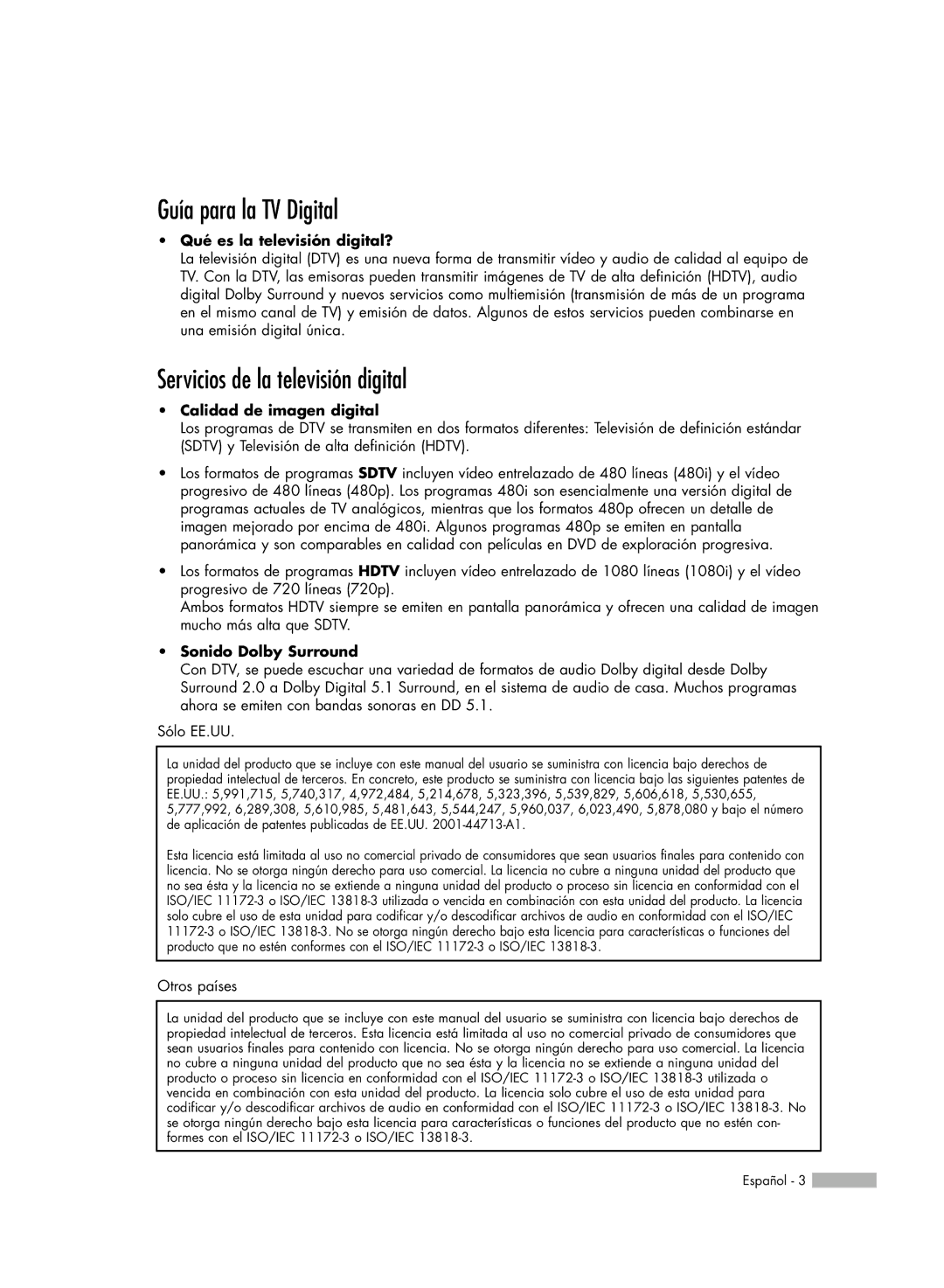 Samsung HL-R7178W, HL-R6178W Guía para la TV Digital, Servicios de la televisión digital, Qué es la televisión digital? 