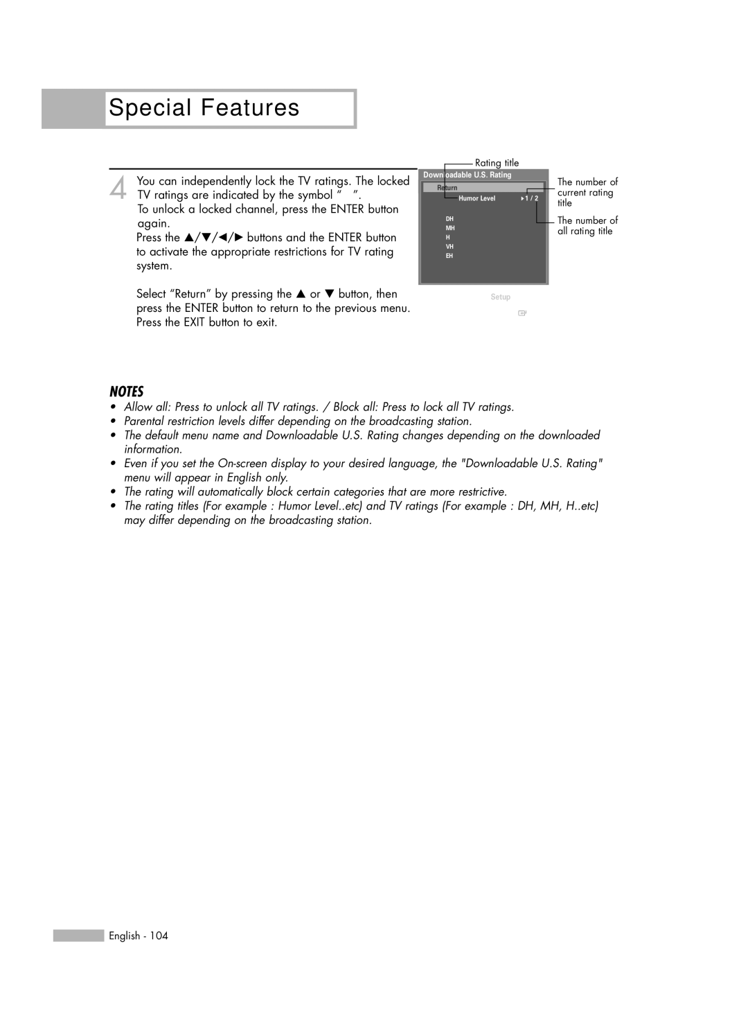 Samsung HL-S5679W manual Current rating 