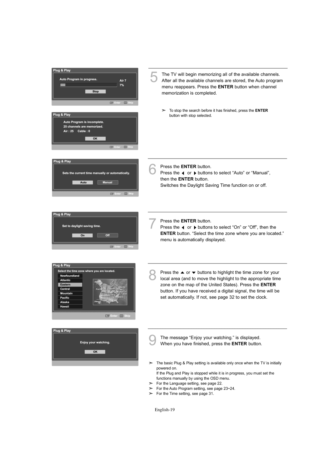 Samsung HL-S5686C manual English-19 