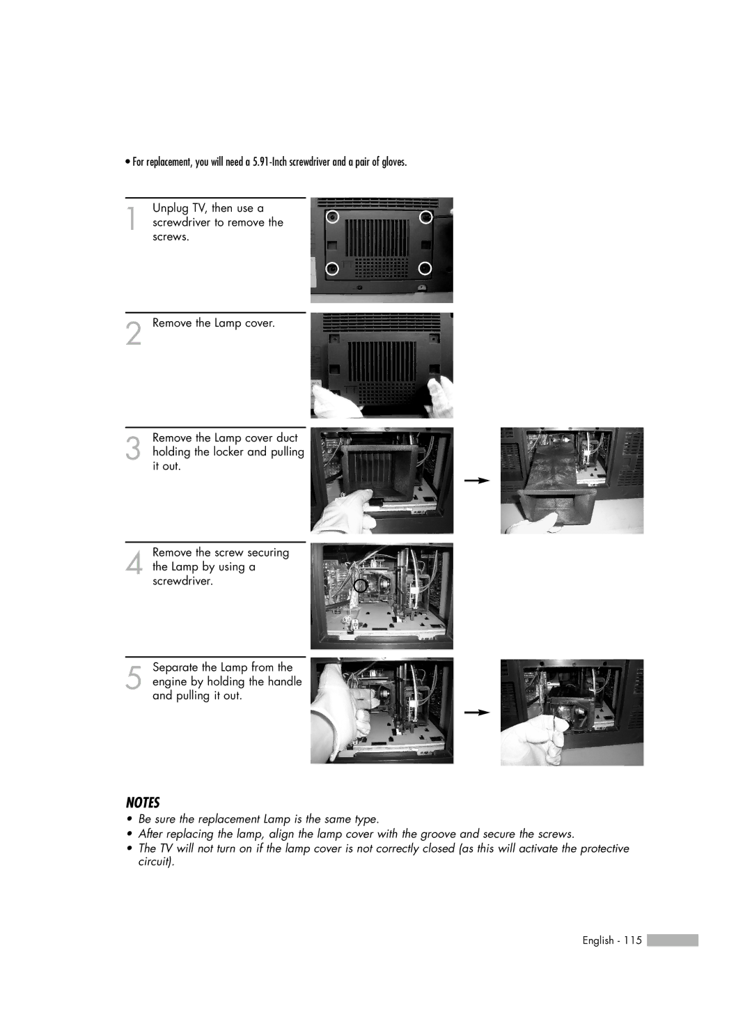 Samsung HL-S6165W manual English 