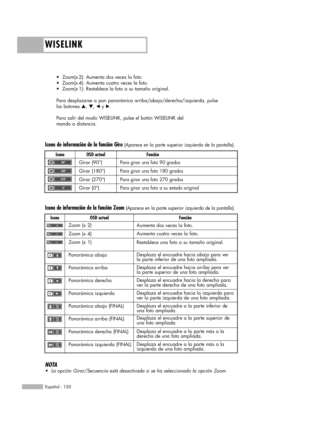 Samsung HL-S6188W, HL-S7178W, HL-S5688W, SP-71L8UH, HL-S5088W manual Nota 