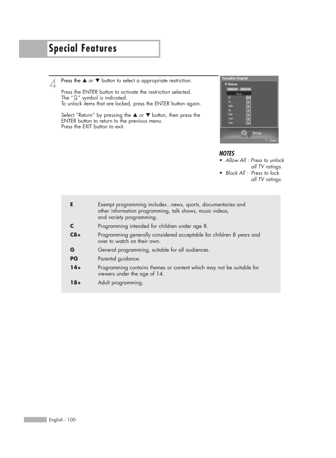 Samsung HL-S7178W, HL-S6188W, HL-S5688W manual Canadian English 