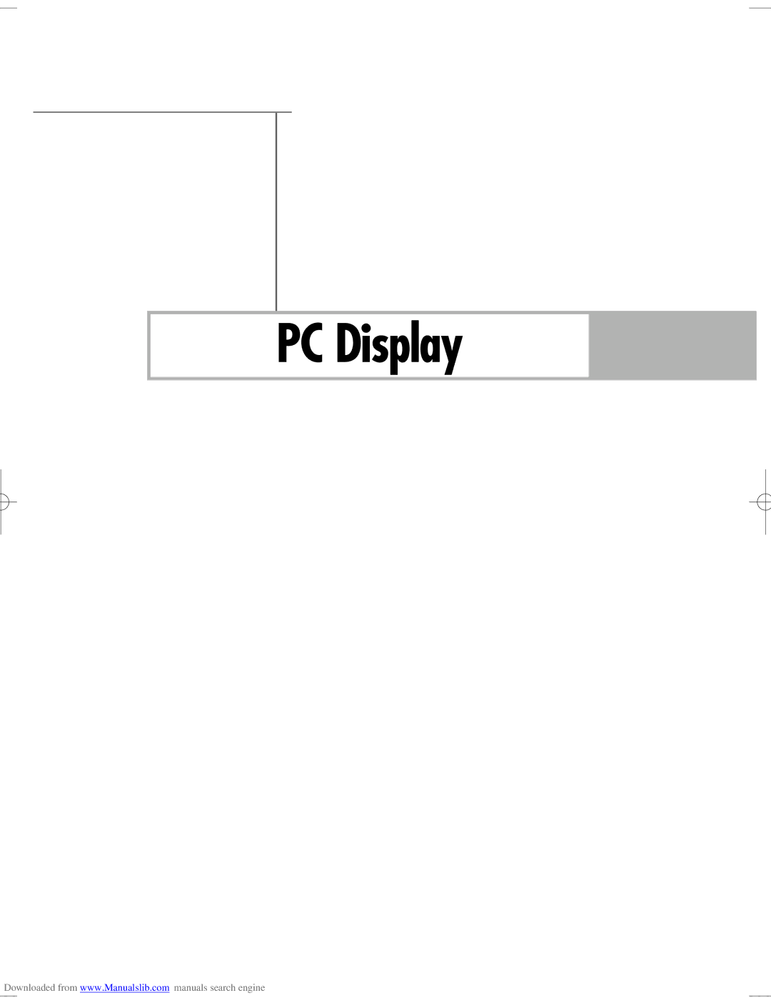 Samsung HL-S5065W, HL-S6765W, HL-S6165W, HL-S5665W, HL-S5055W manual PC Display 