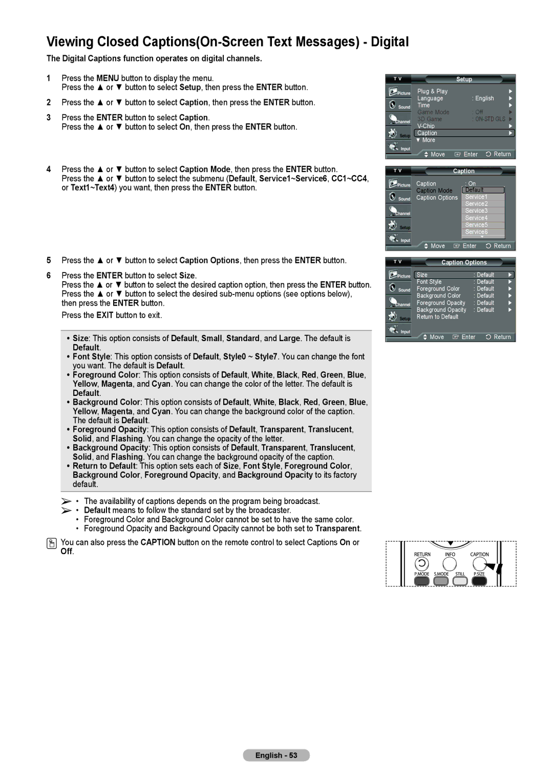 Samsung HLT4675S, HL-T5075S, HL-T5675S manual Plug & Play Language 