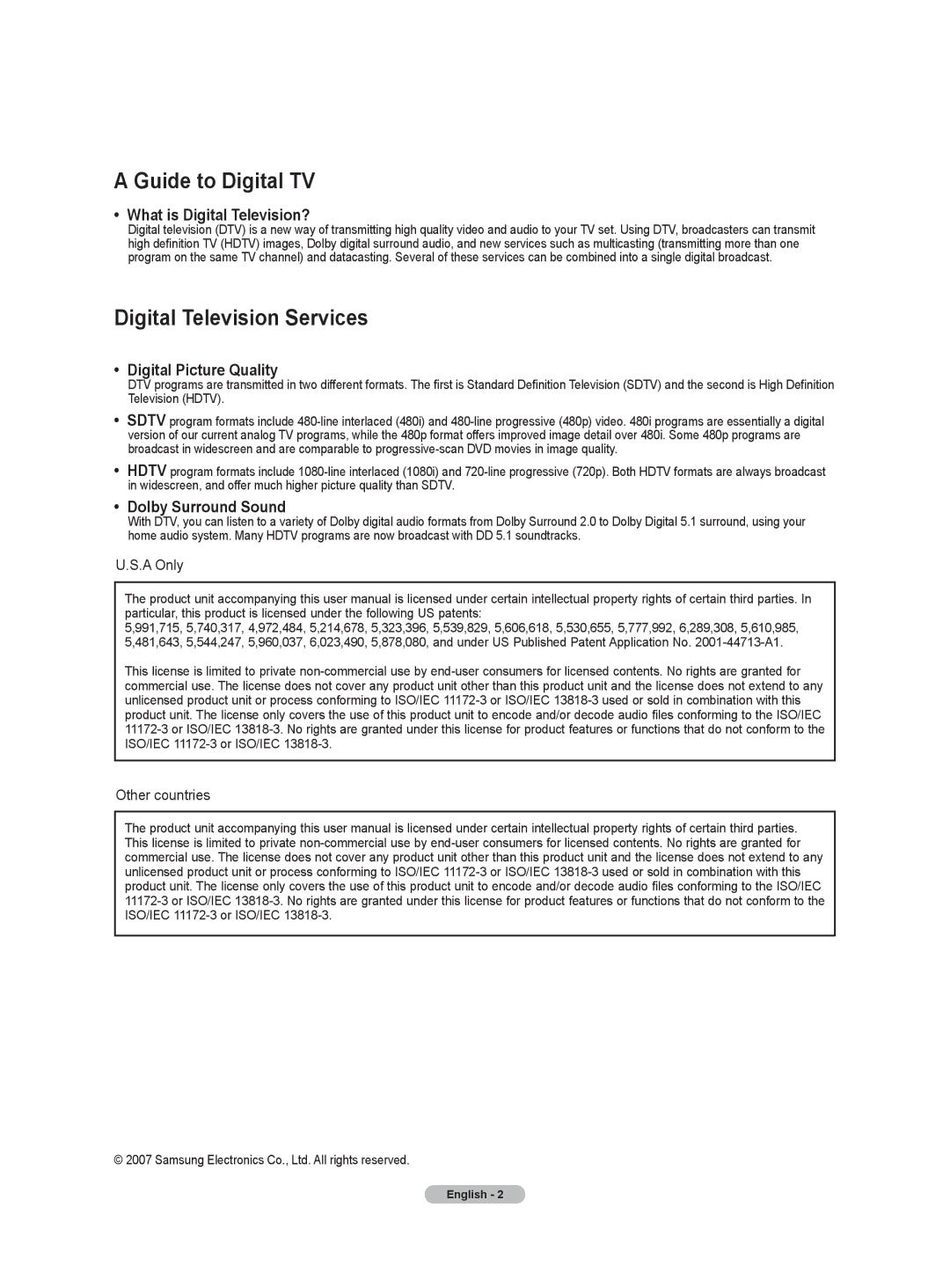 Samsung HL-T5655W, HL-T5055W manual Guide to Digital TV 