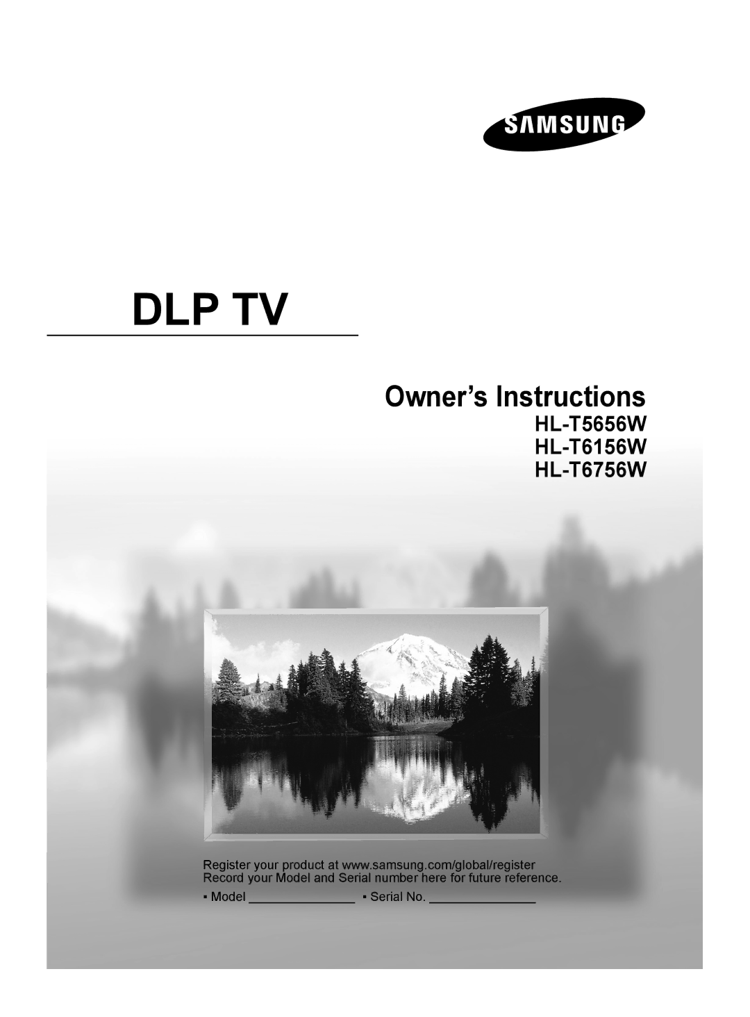 Samsung HL-T5656W, HL-T6756W manual Dlp Tv 