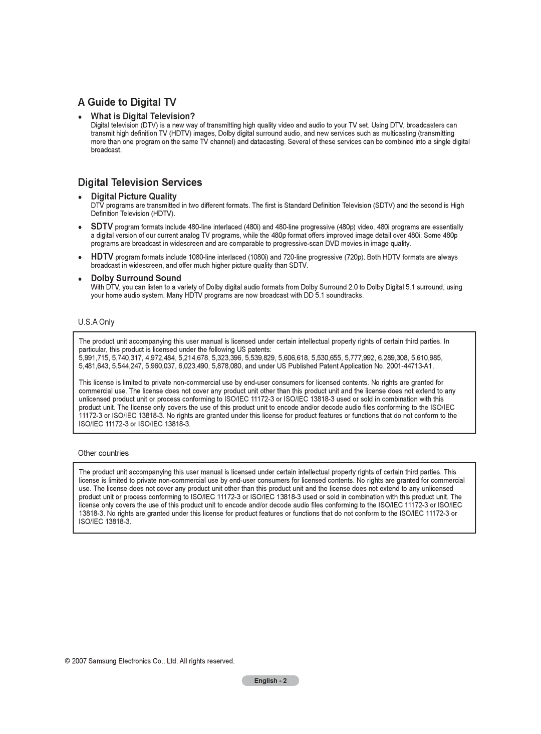 Samsung HL-T6756W, HL-T5656W manual Guide to Digital TV 