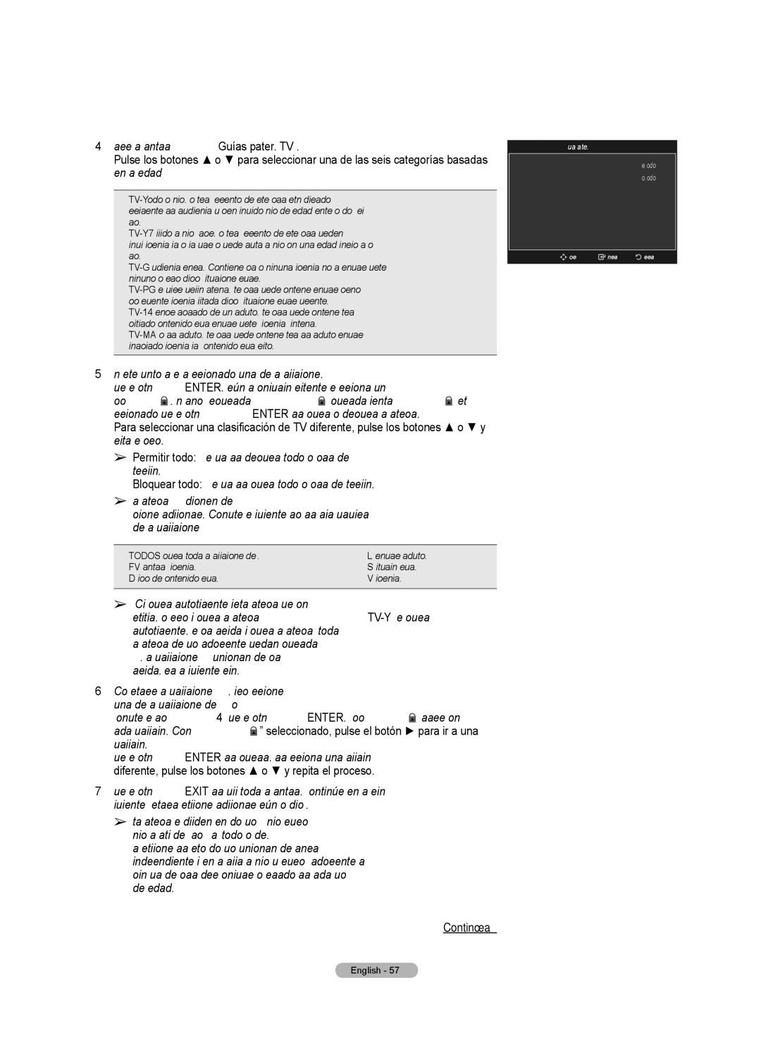 Samsung HL72A650C1F user manual De las subclasificaciones 