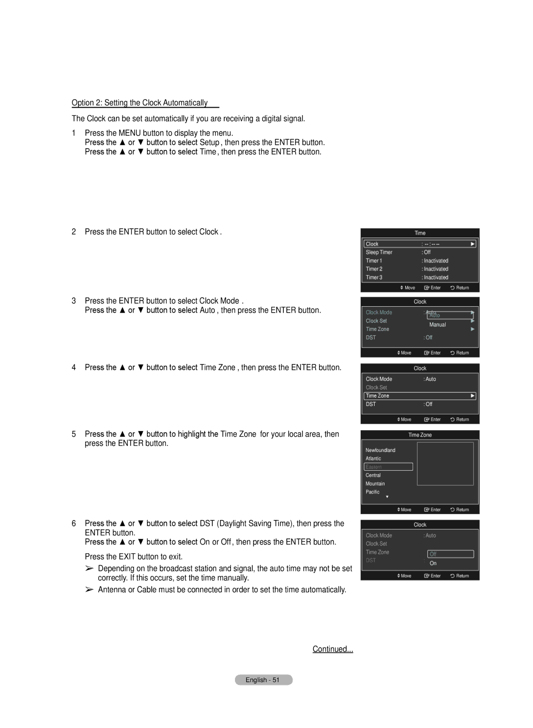 Samsung HL72A650C1F user manual Dst 