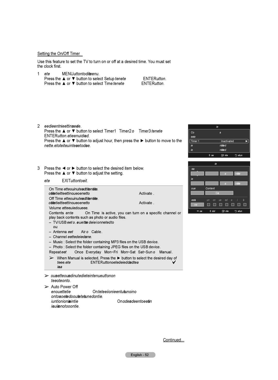 Samsung HL72A650C1F user manual Auto Power Off, Antenna Select Air or Cable, Will appear 