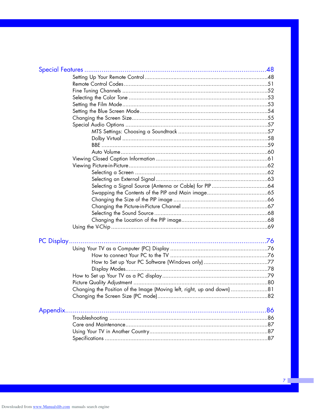 Samsung HLM507W, HLM437W, HLM617W, HLM5065W instruction manual Appendix 