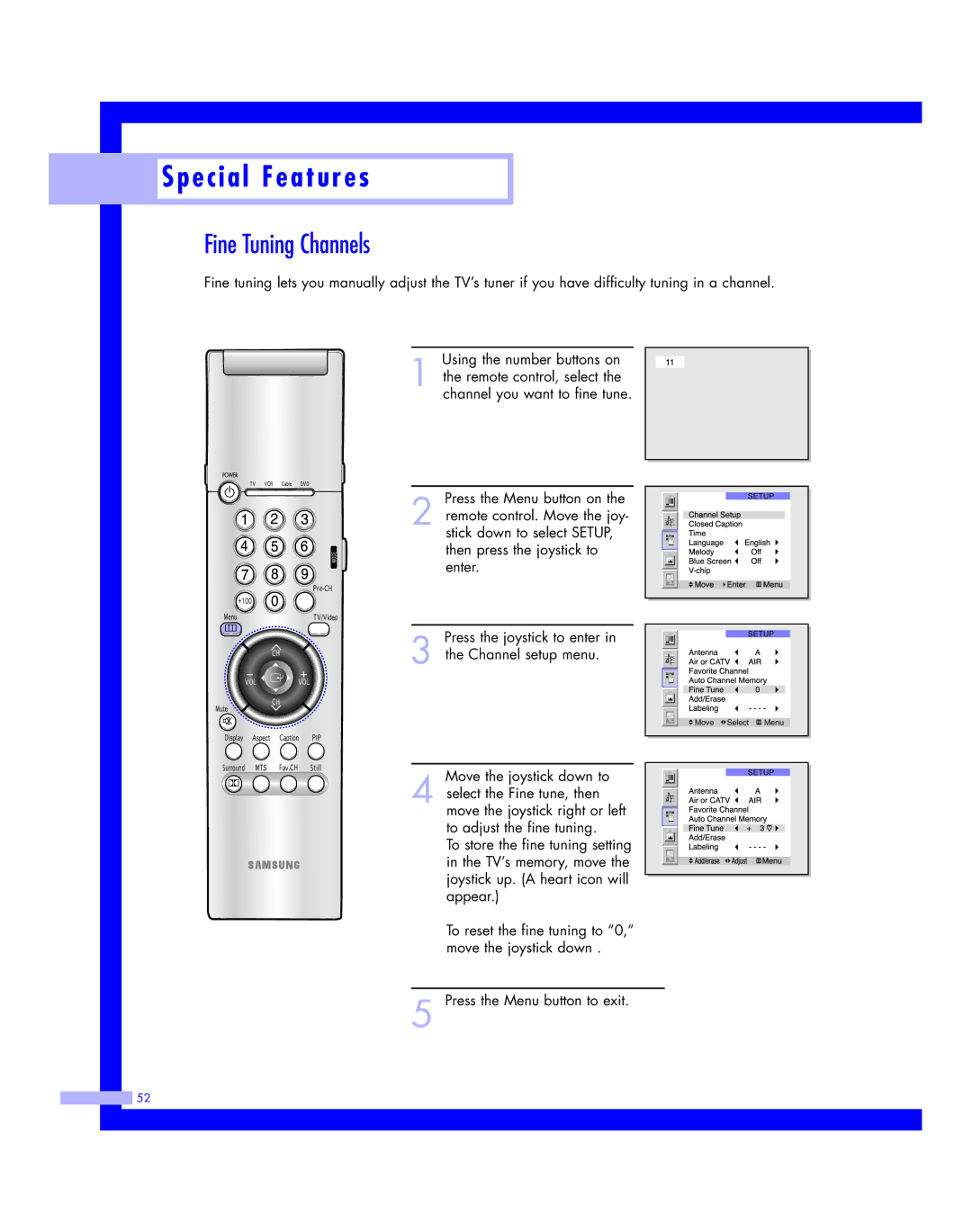 Samsung HLM 5065W, HLM617W, HLM507W, HLM 437W, HLM4365W instruction manual Fine Tuning Channels 