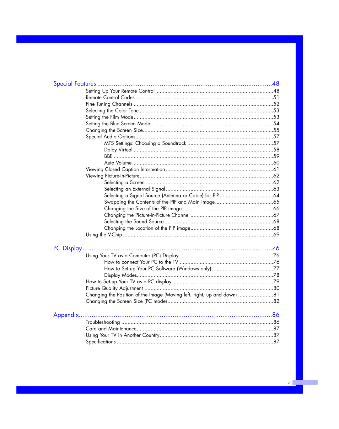 Samsung HLM 5065W, HLM617W, HLM507W, HLM 437W, HLM4365W instruction manual Appendix 