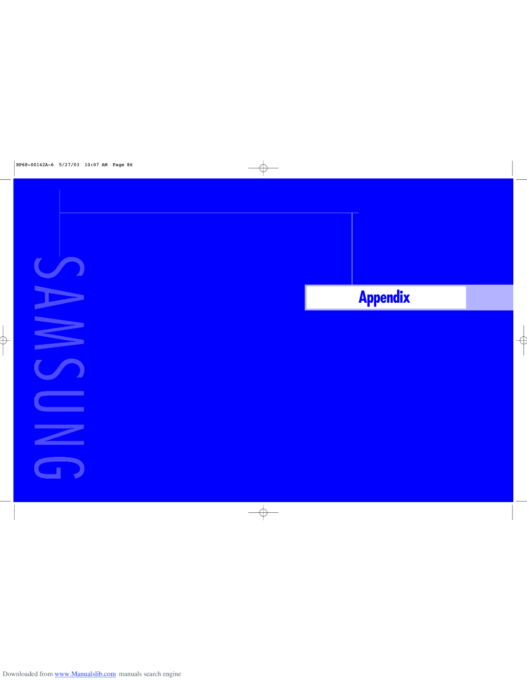 Samsung HLN507W, HLN567W, HLN617W, HLN5065W, HLN437W, HLN4365W instruction manual Appendix 