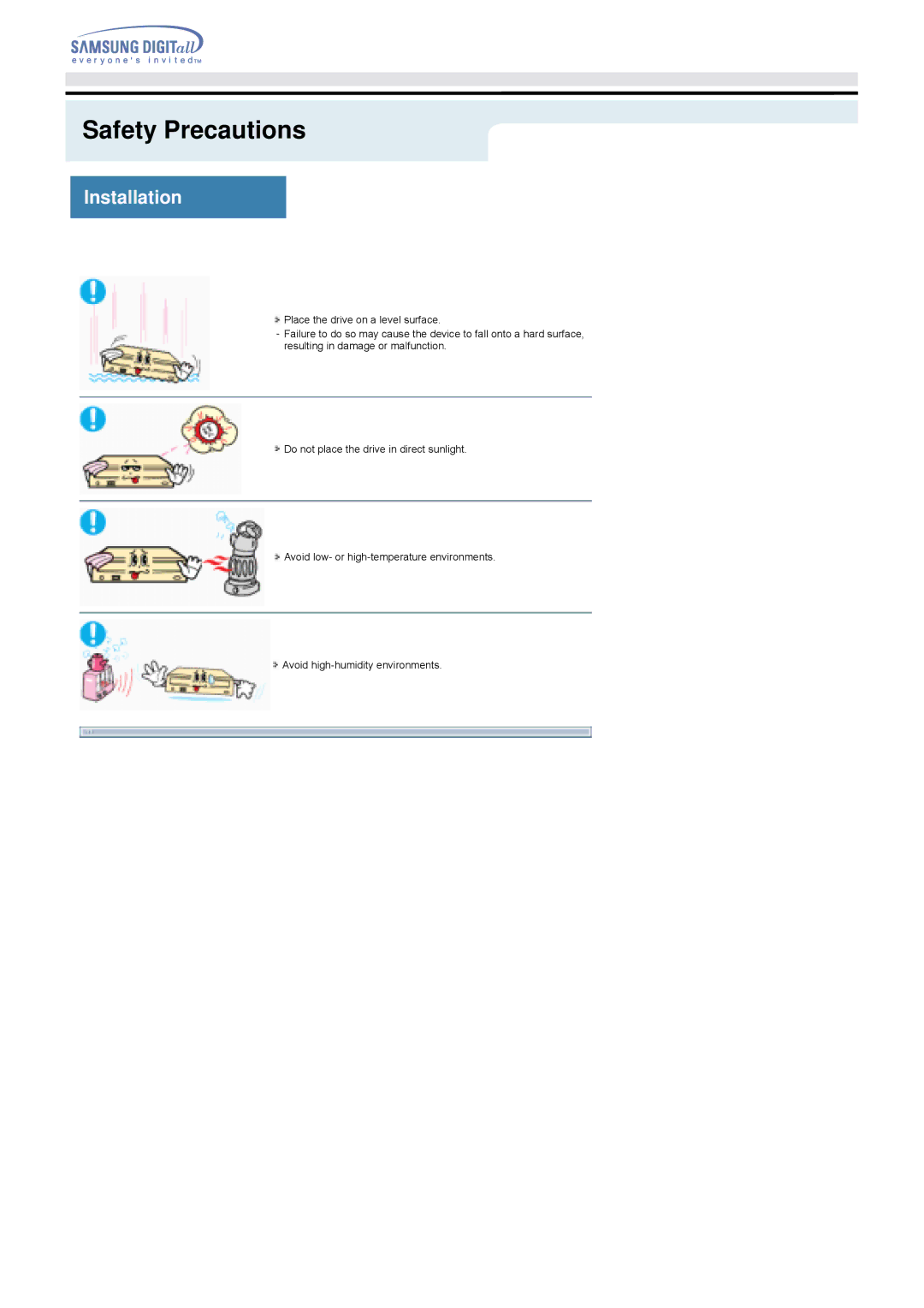 Samsung HM080HI specifications Installation 