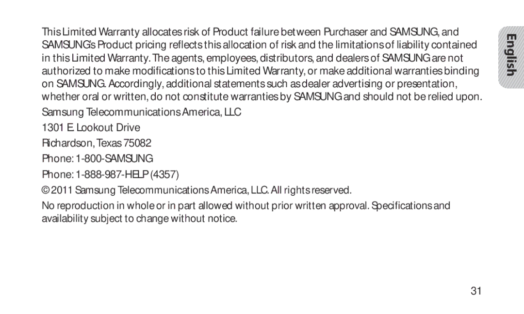 Samsung HM1200 manual English 