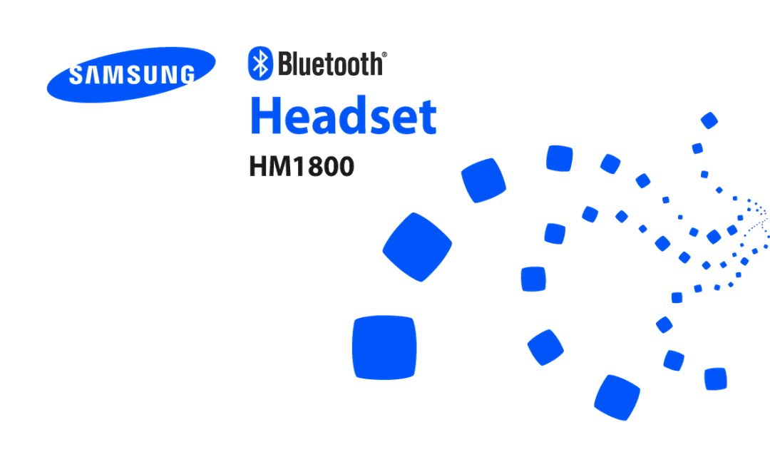 Samsung HM1800 manual Headset 