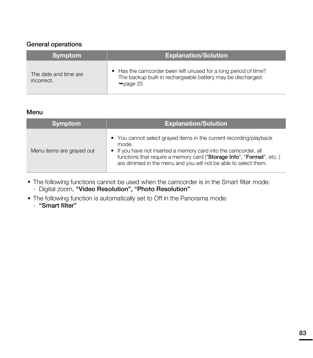 Samsung HMX-E10BN, HMX-E10WN, HMX-E10ON user manual General operations 