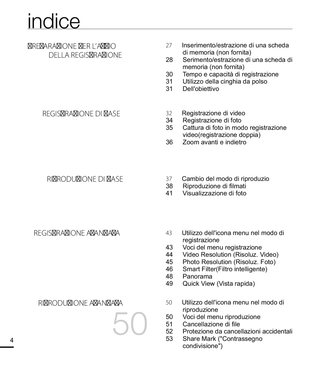 Samsung HMX-E10OP/EDC, HMX-E10BP/EDC, HMX-E10WP/EDC manual Preparazione PER L’AVVIO 