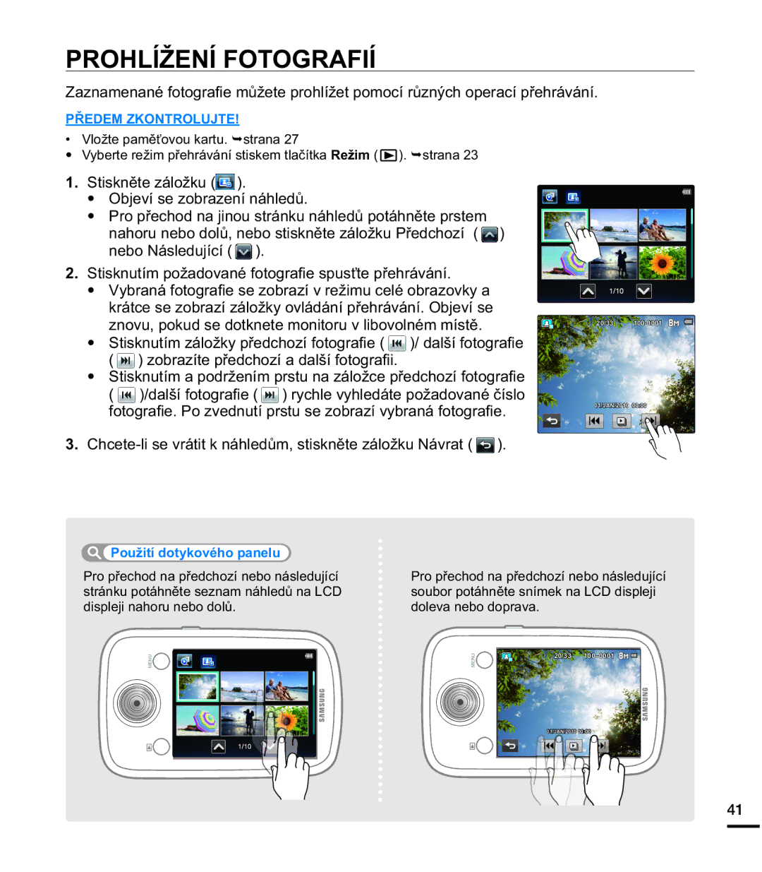 Samsung HMX-E10BP/EDC manual 352+/Ëä1Ë272*5$,Ë, 2EMHYtVHREUDHQtQiKOHGĤ, VWUiQNXSRWiKQČWHVHQDPQiKOHGĤQD/& 