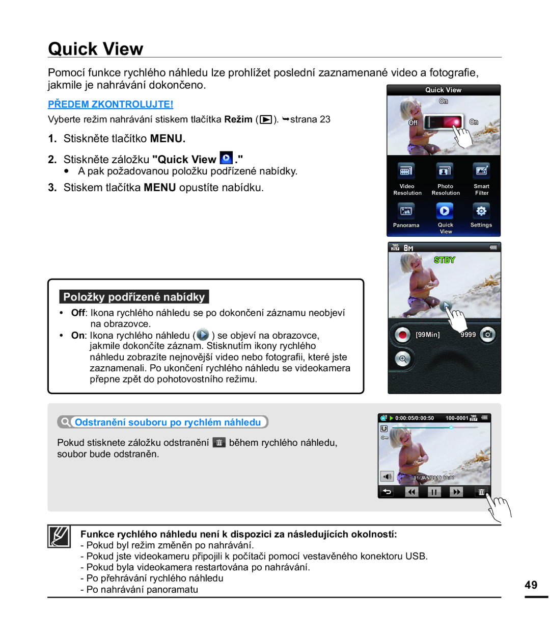 Samsung HMX-E10BP/EDC manual 4XLFN9LHZ, MDNPLOHMHQDKUiYiQtGRNRQþHQR, VrxeruExghRgvwudqčq 