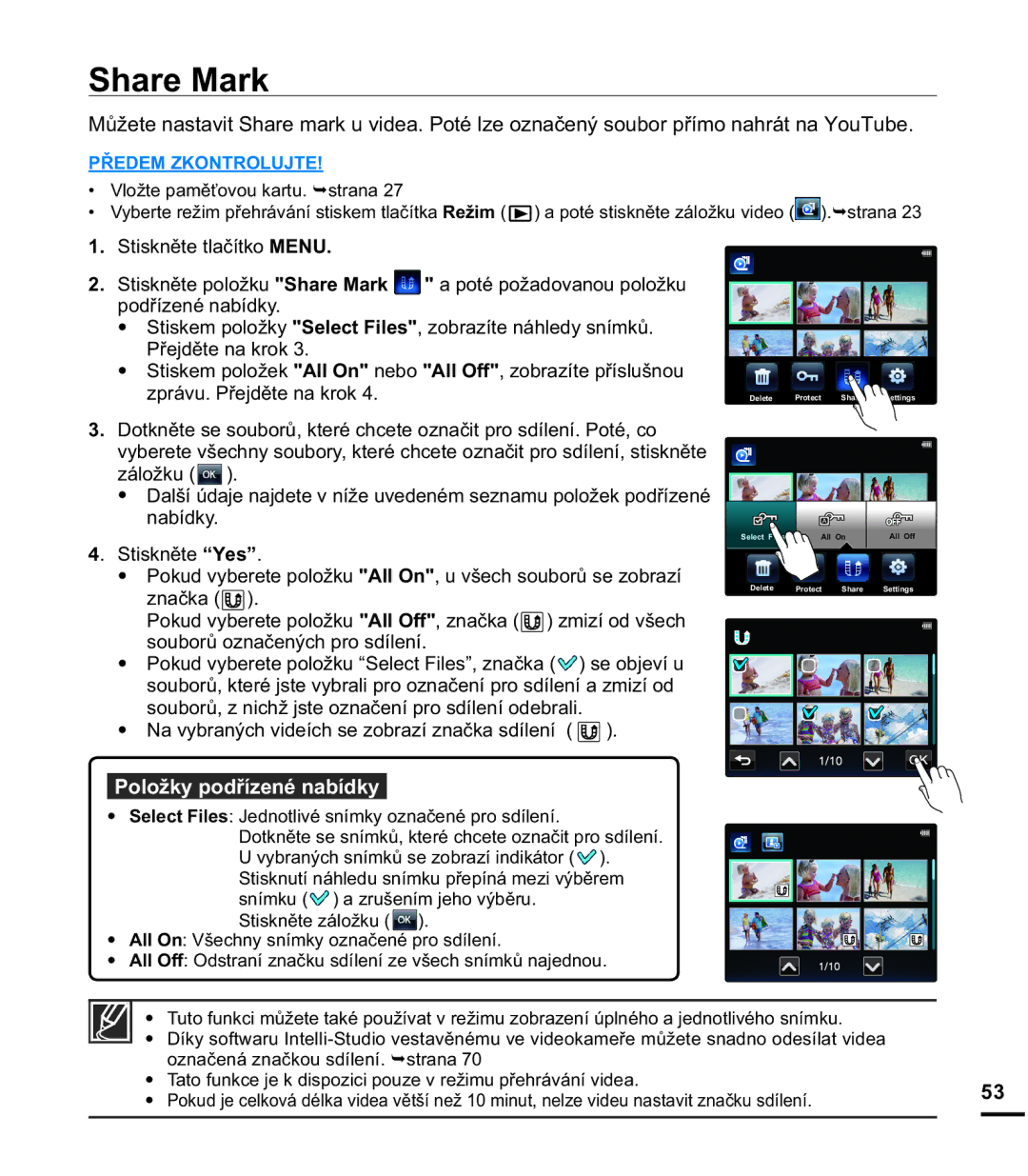 Samsung HMX-E10BP/EDC manual 6KDUH0DUN, 1DY\EUDQêFKYLGHtFKVHREUDtQDþNDVGtOHQt  