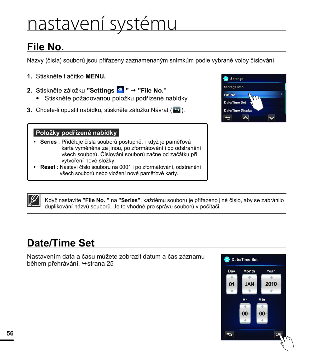 Samsung HMX-E10BP/EDC LOH1R, DWH7LPH6HW,  6WLVNQČWHWODþtWNR018, 6WLVNQČWHSRåDGRYDQRXSRORåNXSRGĜtHQpQDEtGN\ 