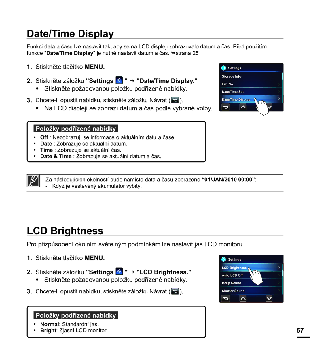 Samsung HMX-E10BP/EDC manual DWH7LPHLVSOD, %Uljkwqhvv, 6WLVNQČWHSRåDGRYDQRXSRORåNXSRGĜtHQpQDEtGN\ 